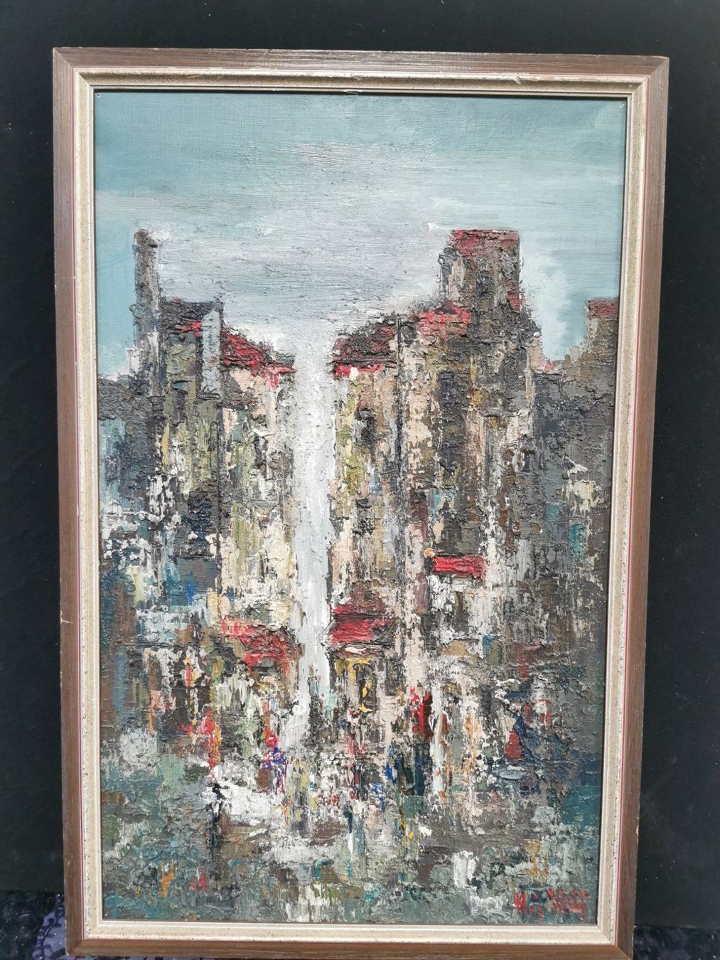 Gemälde: SIGNÉ WOLF PARIS 61 HUILE SUR TOILE – Gebraucht aus Genève von Qanil77