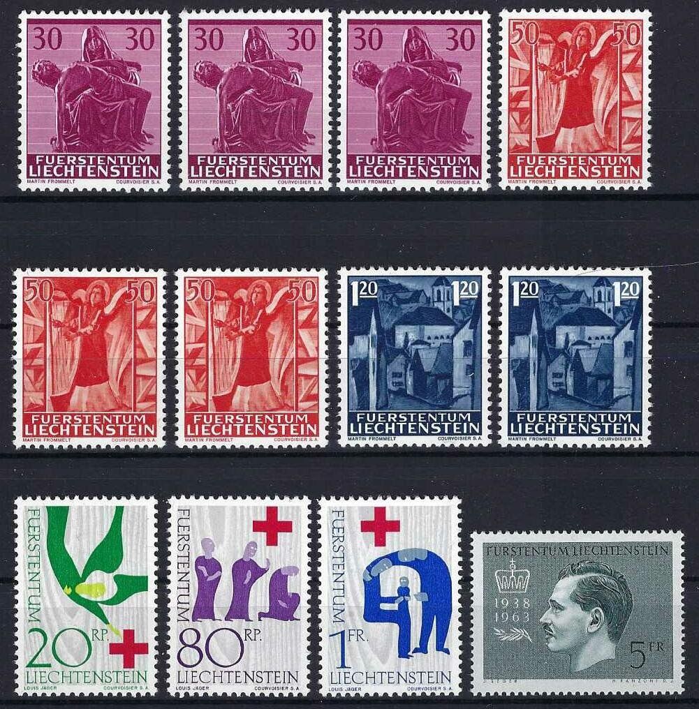 Tutti i francobolli: Lichtenstein 1962-1963 saubere und gute Werte postfrisch – Usato da Hitzkirch venduto da walti1959