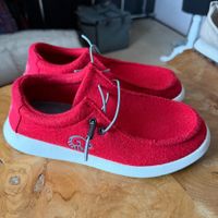 Giesswein Merino Mokassin, Rot, Gr. 37, neuwertig