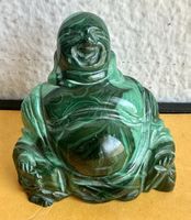 Lachender Buddha Malachit Figur, Heimdeko Geschenkidee✨