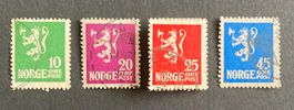 Norwegen, Löwe (1922-1924), 4 Werte #