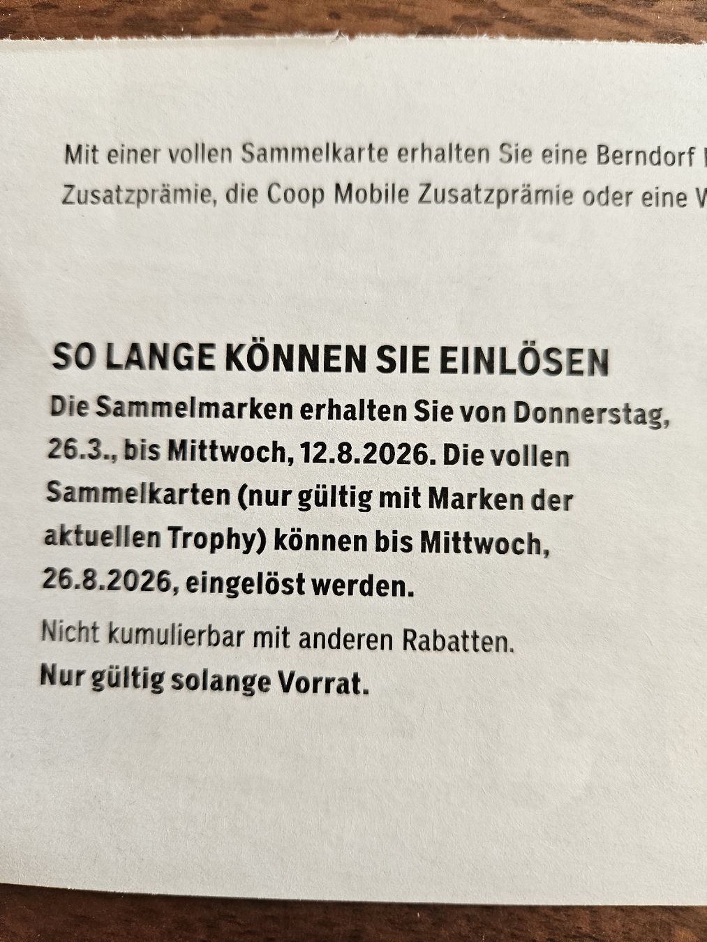 Coop Sammelmarken & -punkte: 1 Coop Trophy Karte – Neu und originalverpackt aus Wattwil von Belinda98 1
