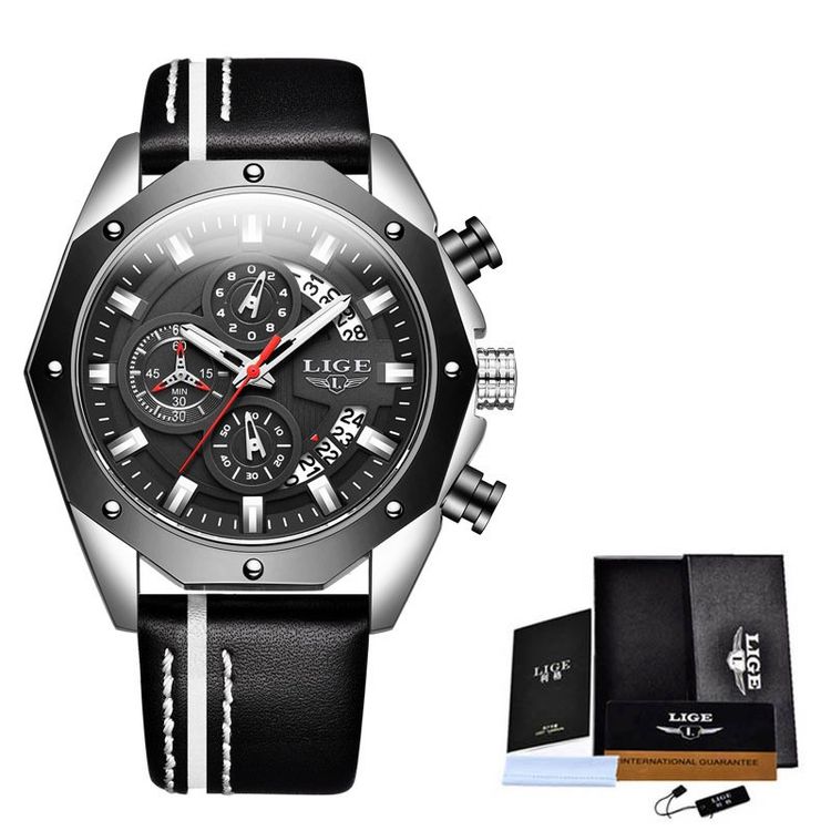 Stilvolle Armbanduhr Schwarz Herren Bilder