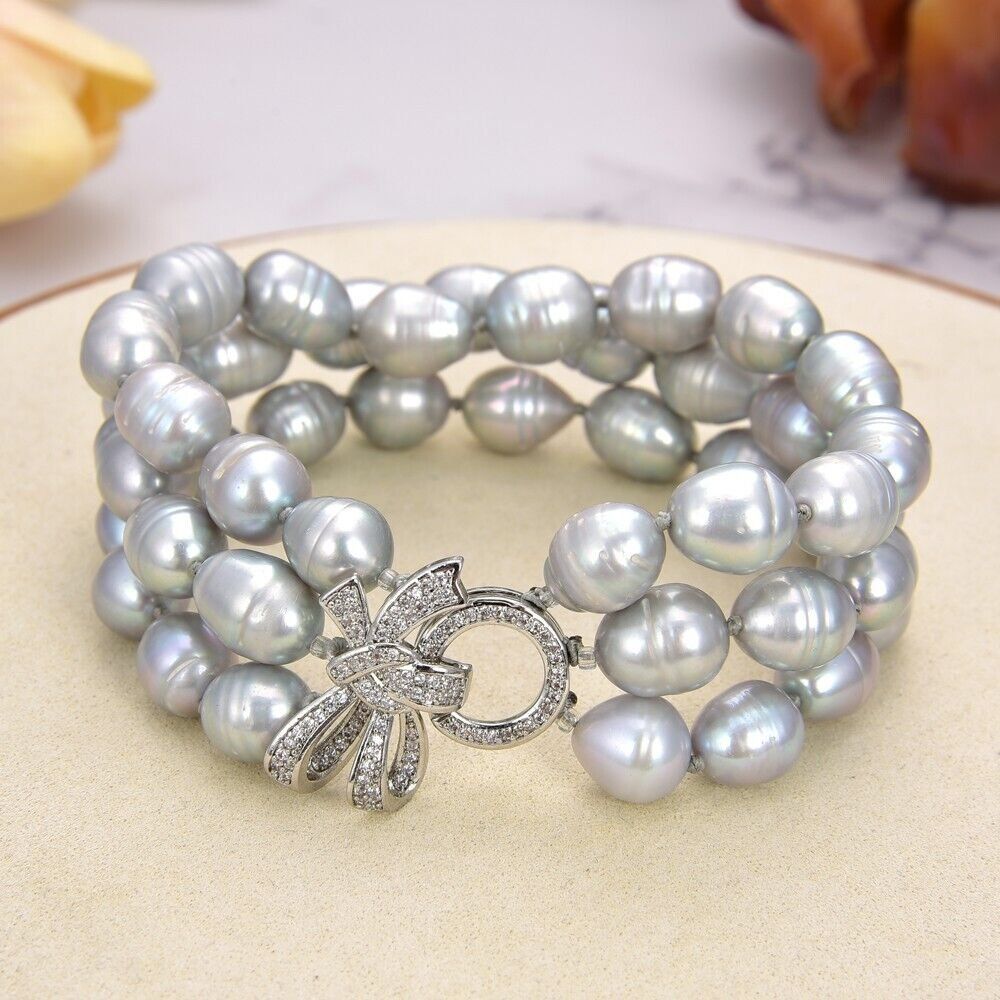 Bracciali & Braccialetti: Grau Lua Perlen Armband Echt 1.2 cm Bracelet Perle Vrai – Nuovo (secondo la descrizione) da Prilly venduto da ilyria73 2