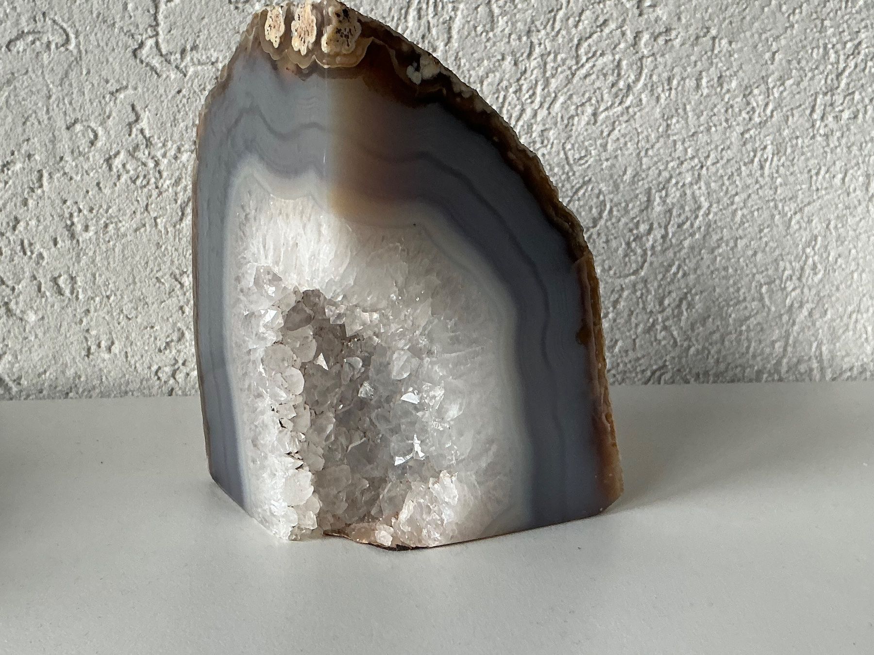 Minerali & Pietre curative: Achat-Geode mit polierter Frontseite, 1,2 KG – Usato da Altnau venduto da mar_kfk2 2
