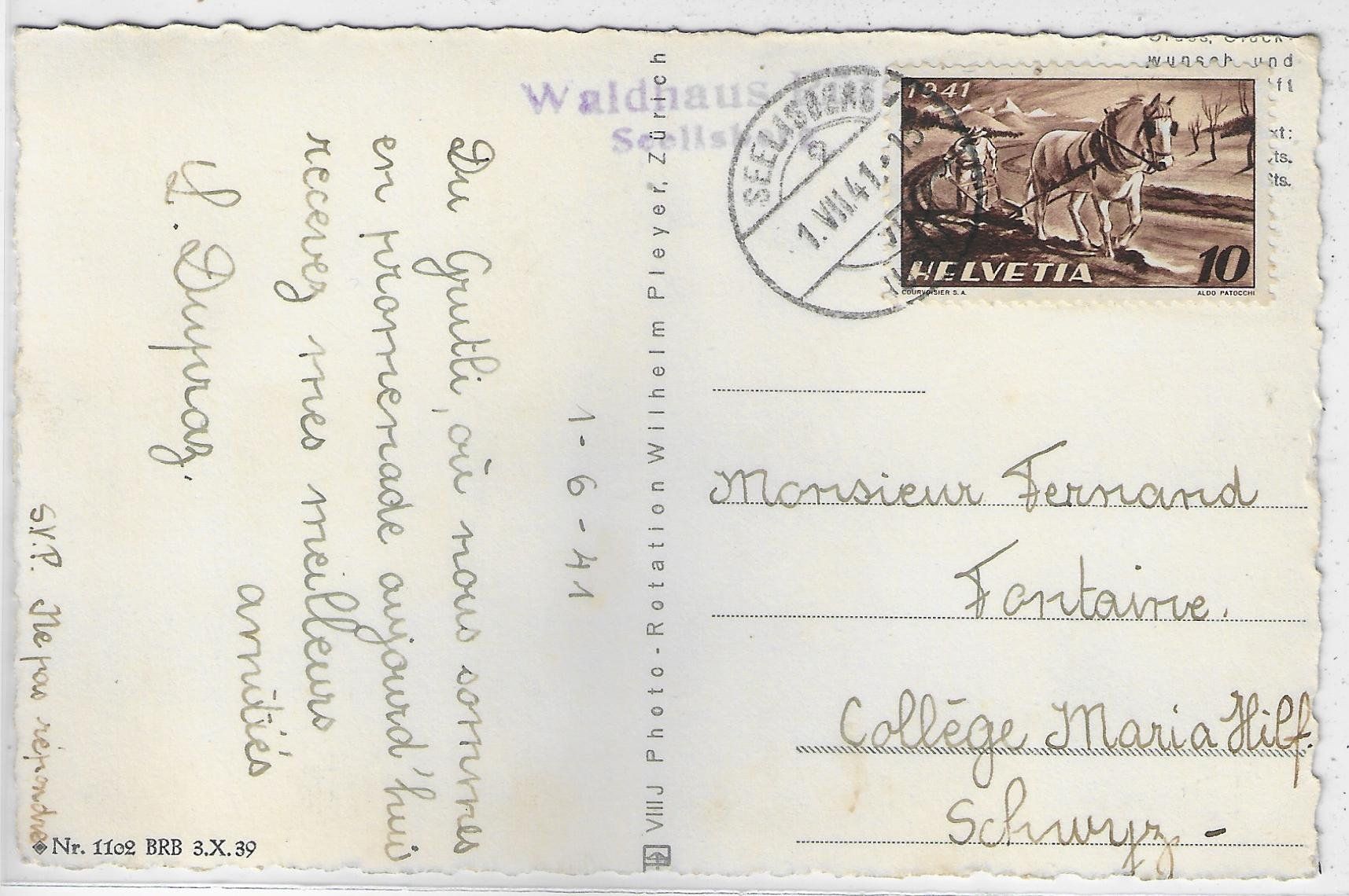 Cartoline postali: Abendstimmung am Vierwaldstättersee – Usato da Ettingen venduto da Kartenplanet 1