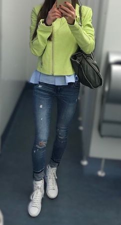 Orig. J BRAND Lederjacke, Limette, Gr. XS/S, NP 1'200.--