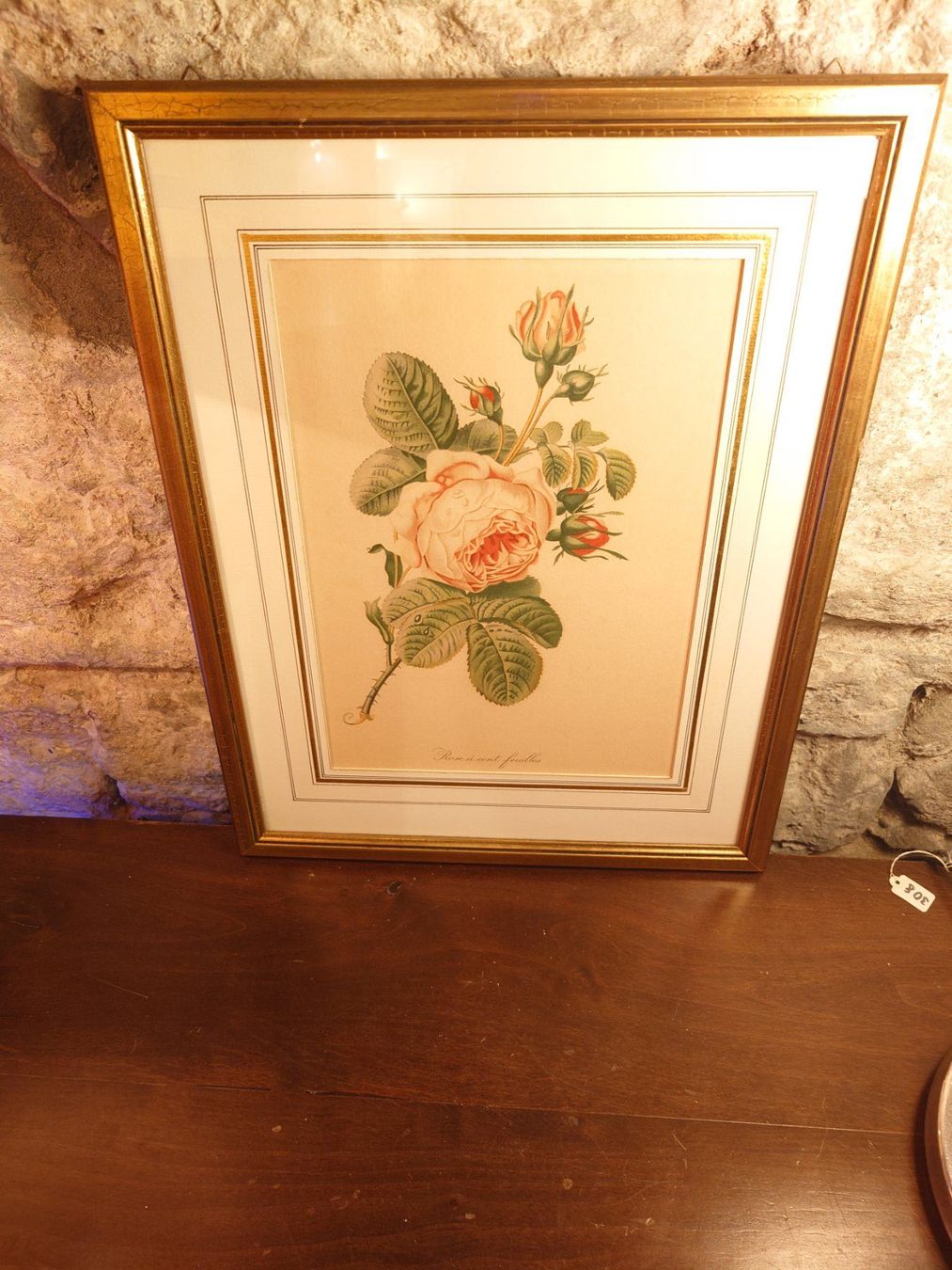 Dipinti: Antikes Bild "Rose à cent feuilles" Pierre-Joseph Redouté – Usato da Zürich venduto da Rst7 5