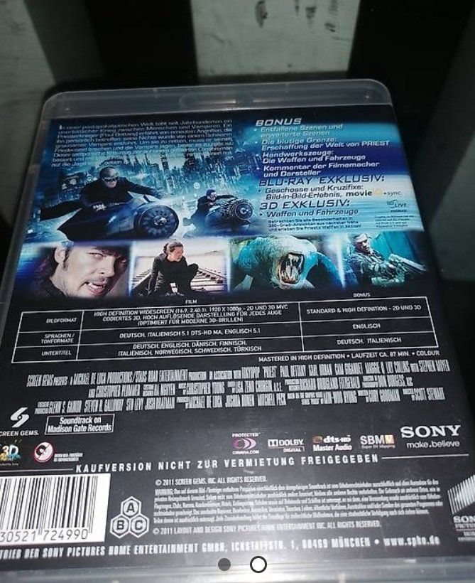 Tutti i DVDs: Priest Blu Ray – Usato da Einsiedeln venduto da lan_2vrp