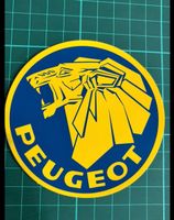 Runder Peugeot-Aufkleber im Vintage -l-aus den 80er Jahre