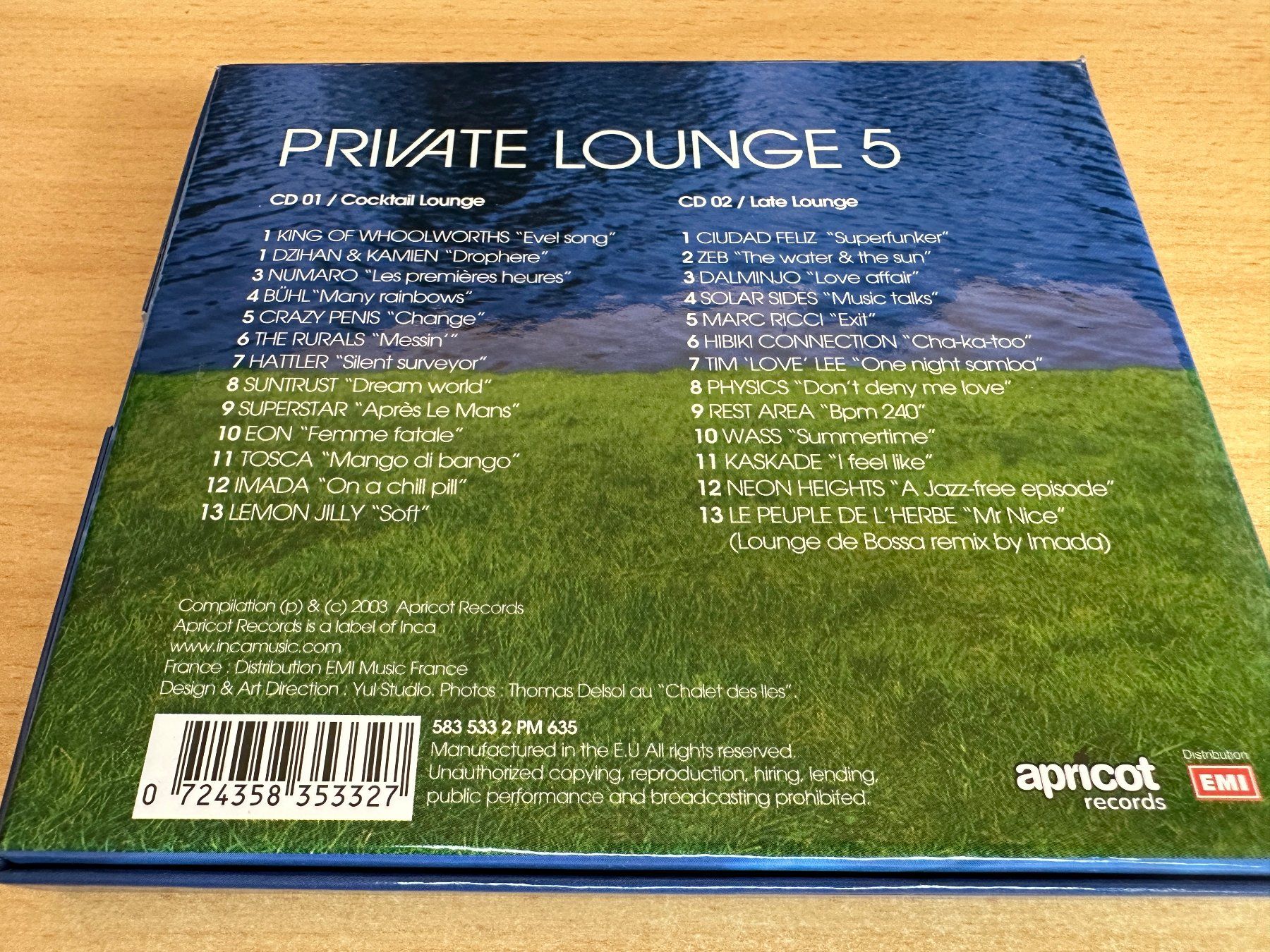 CD: Various – Private Lounge 5 - 2 CD – Usato da Rikon im Tösstal venduto da Alpenmutz 1