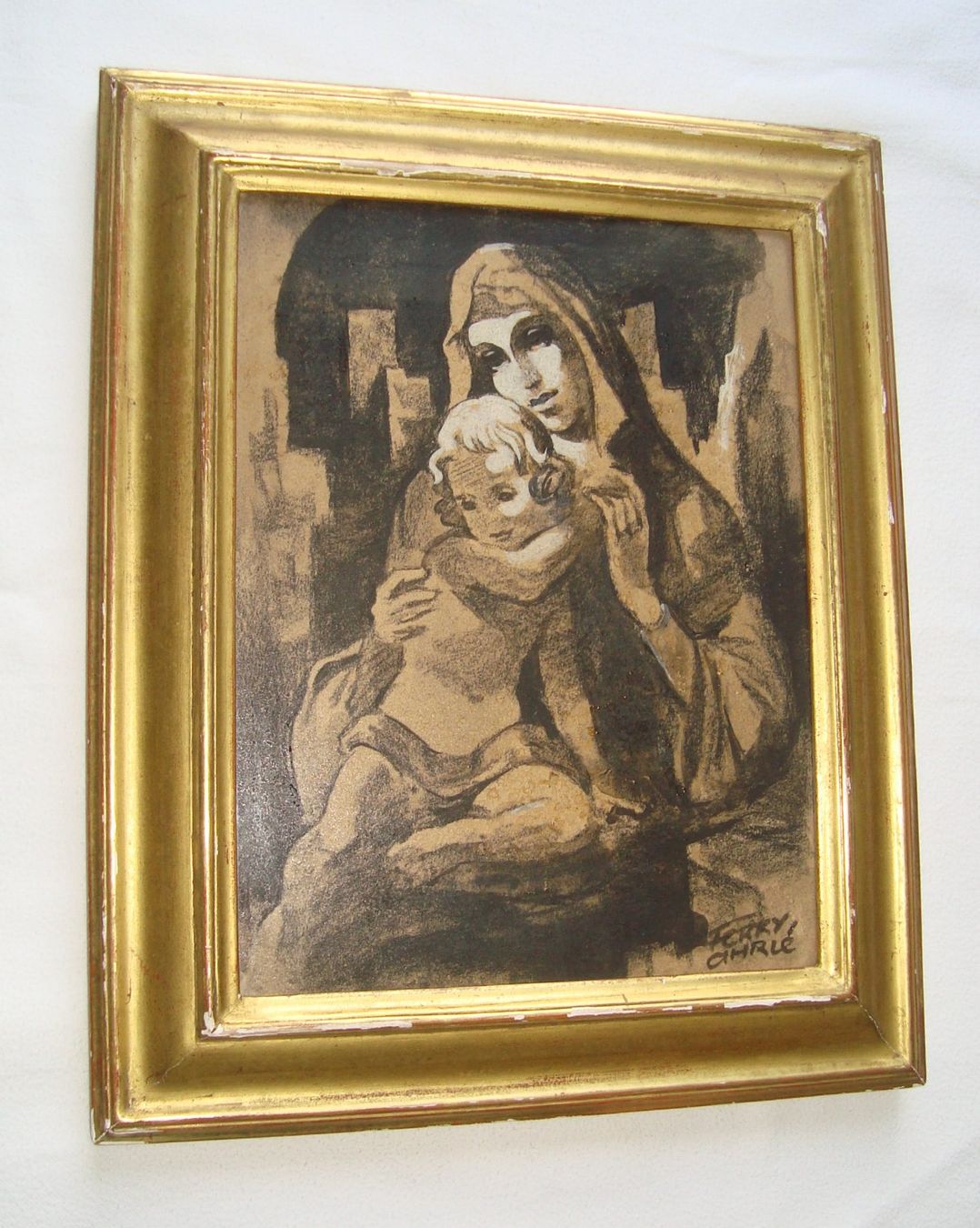 Gemälde: Ferry Ahrlé 1924-2018, signiert.. Madonna mit Kind – Gebraucht aus Oberdorf NW von Lufao 2