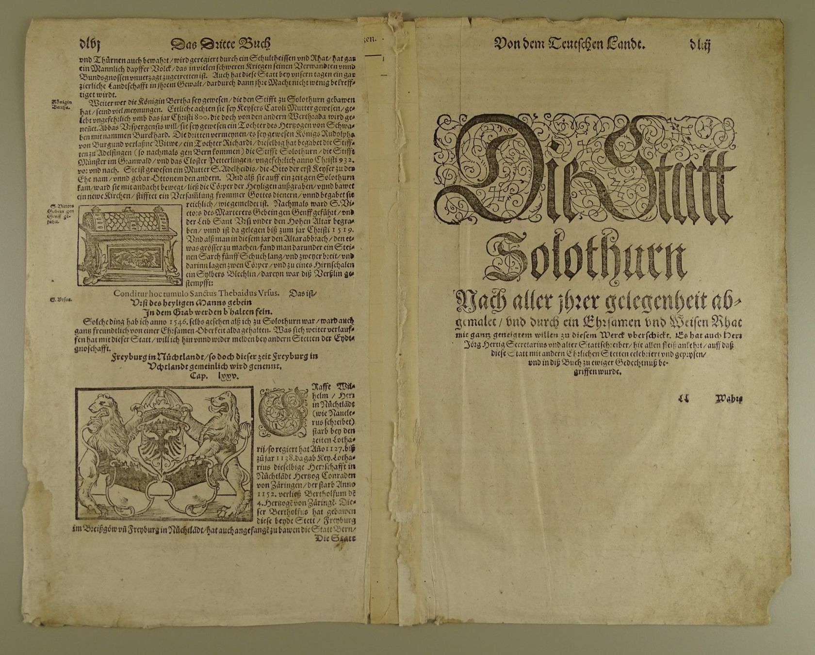 Incisioni: SOLOTHURN HOLZSCHNITT UM 1570 – Usato da Grüningen venduto da Kartensammler 9