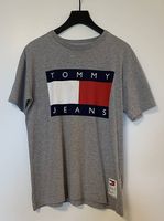 Tommy Jeans, Graues T-Shirt, Grösse XS