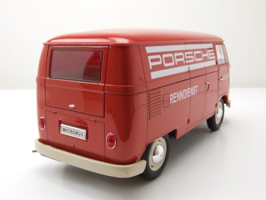 Volkswagen Modellautos: VW T1b Lieferwagen 1961-1963 "Porsche Renndienst rot / weiss – Neu und originalverpackt aus Gerlafingen von espero88 1