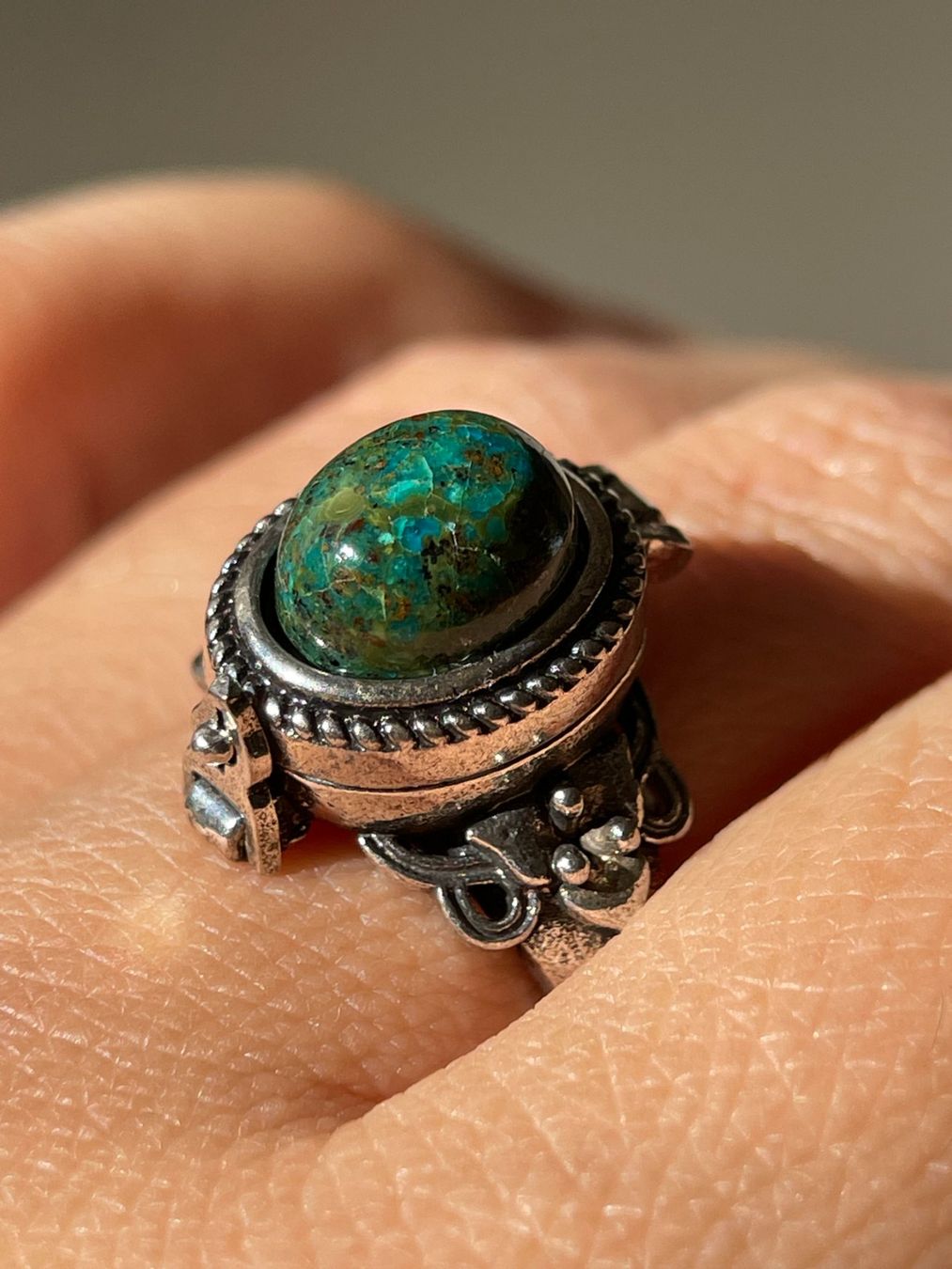 Anelli: 100% echtem, ungefärbtem Türkis Ring Edelsteinring – Nuovo e nell'imballaggio originale da Schiers venduto da sisikristall 4