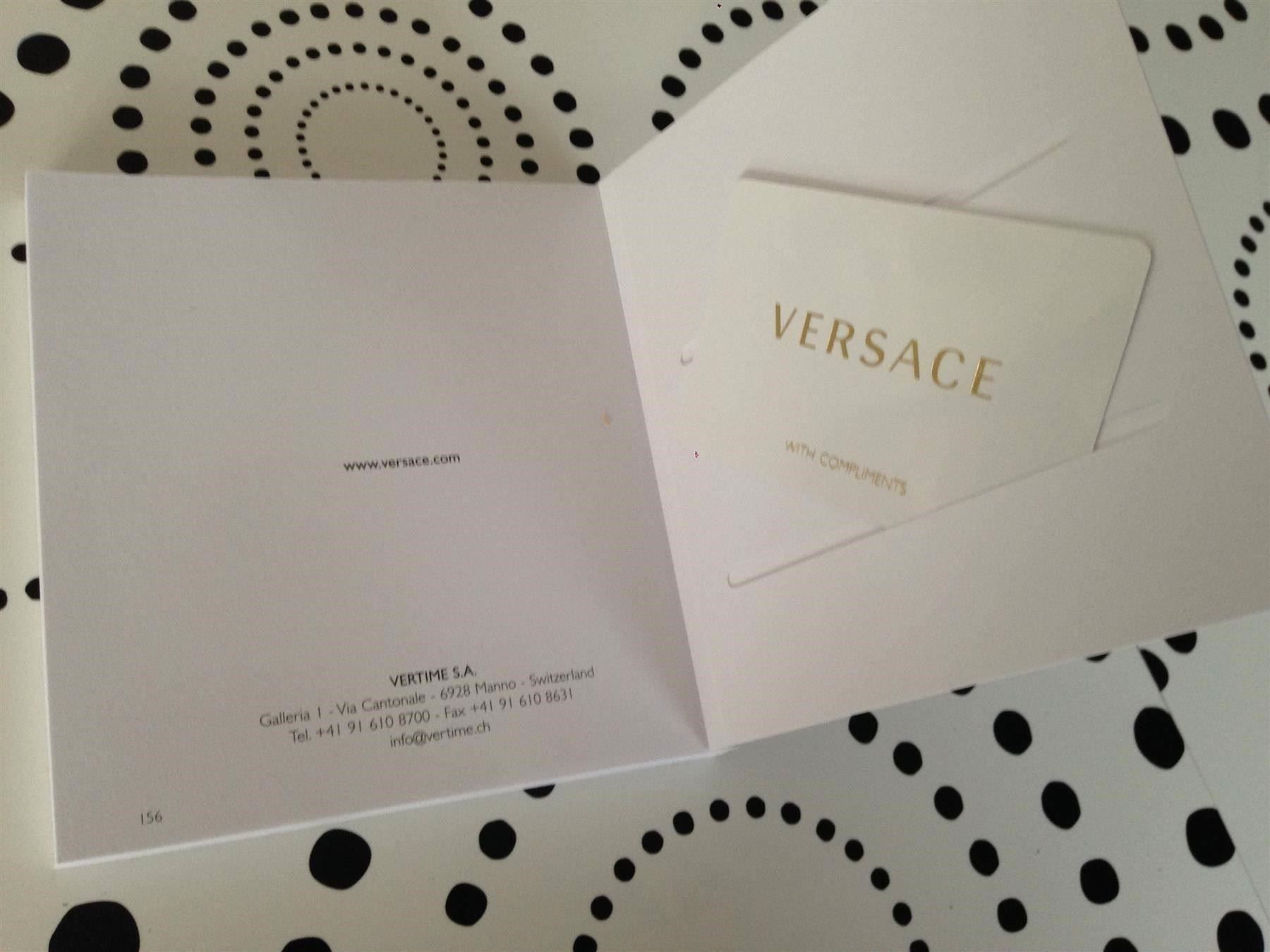 Dokumente: VERSACE STANDARD OPERATING INSTRUCTIONS - – Neu (gemäss Beschreibung) aus Epalinges von dream-watch 7