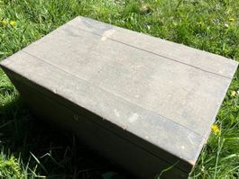 Antike Holztruhe, Schatztruhe, Aufbewahrungstruhe