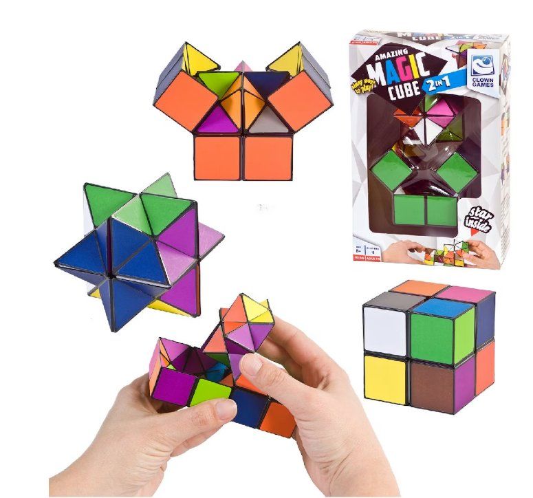 CubePuzzle 2 in 1 : Magique Cube 2 en 1 en bois