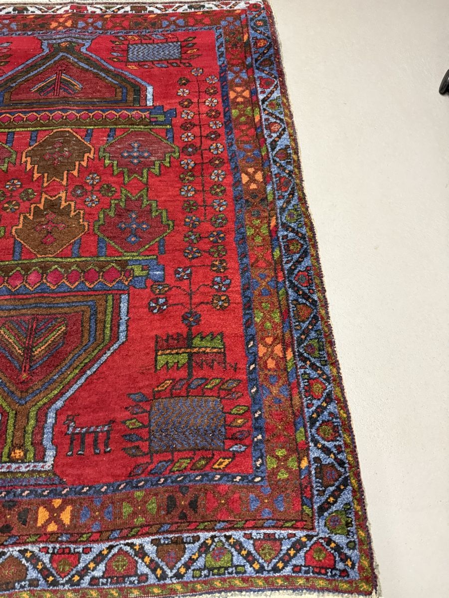 Teppiche: Persischer Teppich, Vintage, Rot, 152x122cm, – Gebraucht aus Büron von Filadefia-888 2