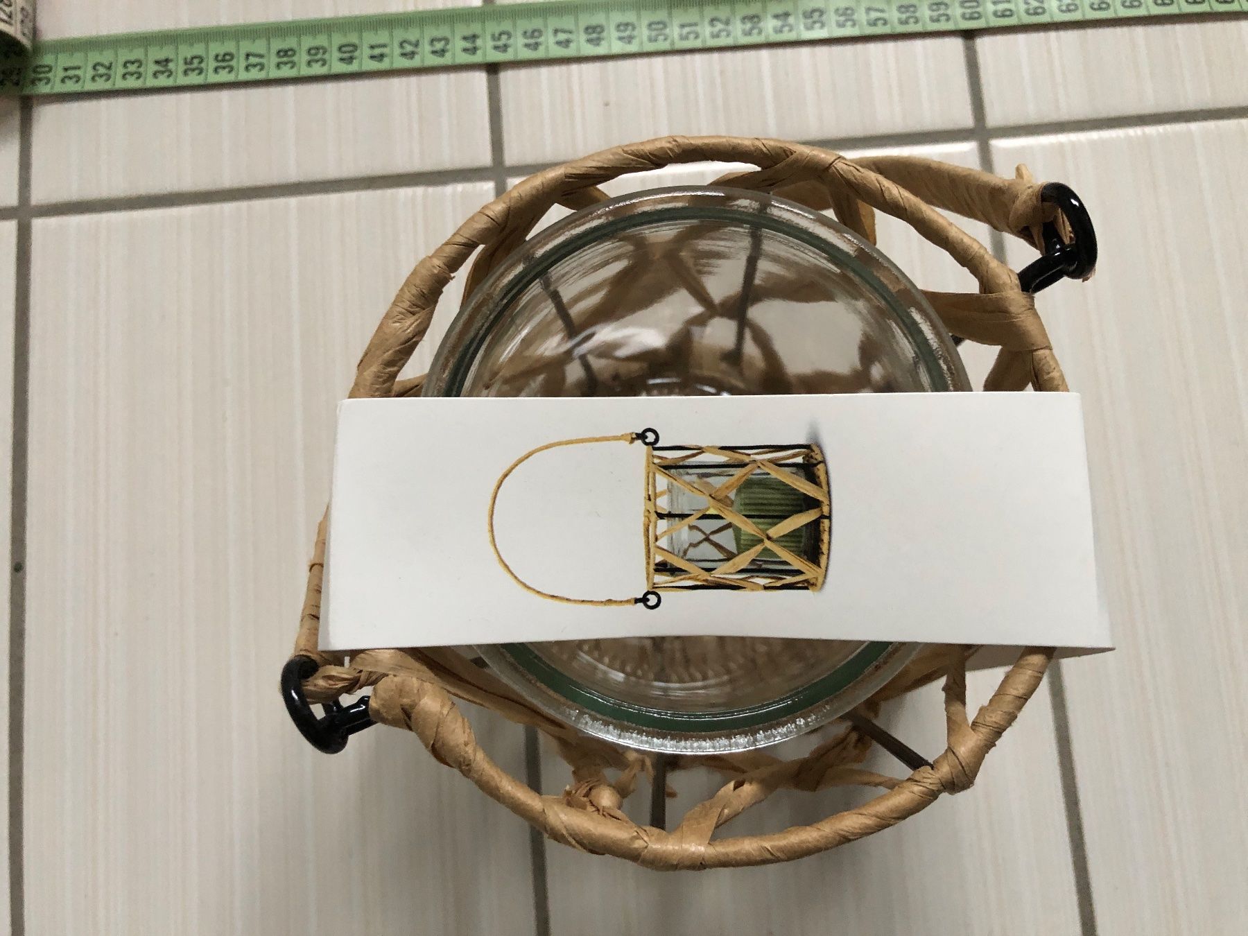 Lanterne: Glas-Laterne/Windlicht mit Tragegriff – Usato da Arth venduto da Vrecam51 1
