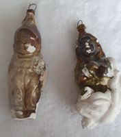 Antike Christbaum-Schmuck, 2 Stück, Rarität, Vintage
