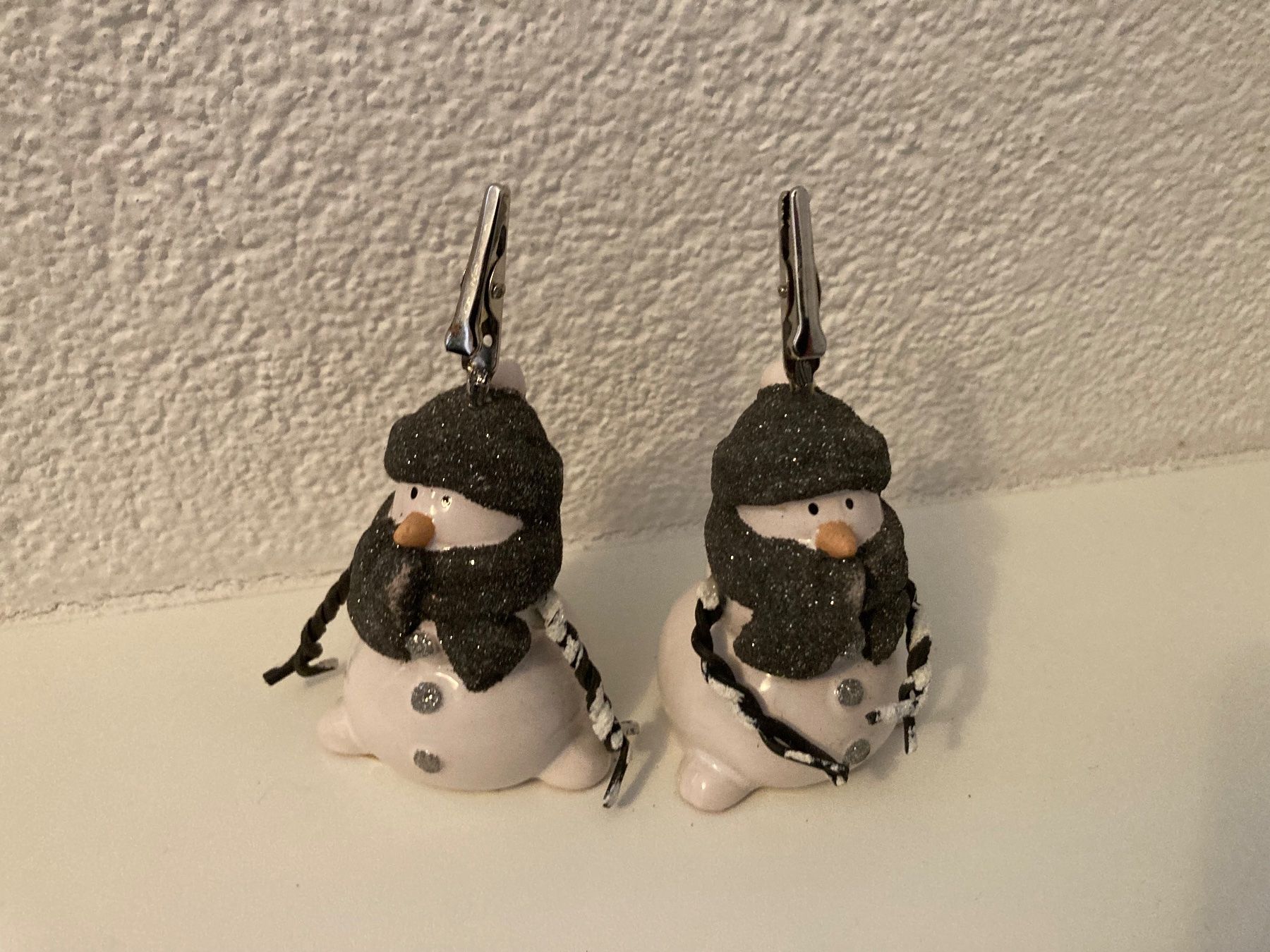Tutte le decorazioni: 2 x Kartenhalter Schneemann – Nuovo (secondo la descrizione) da Bülach venduto da Stellina72