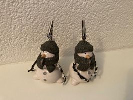 2 x Kartenhalter Schneemann