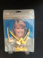 casques stéréo A-2 vintage jaunes