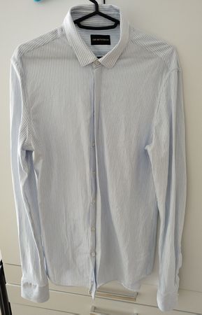 Emporio Armani Hemd weiss mit blaugestreift Grösse Grösse 41