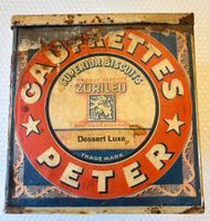 💚 ANTIKE BLECHDOSE BISCUITS PETER 1943: ZURILEU LÖWE 🇨🇭