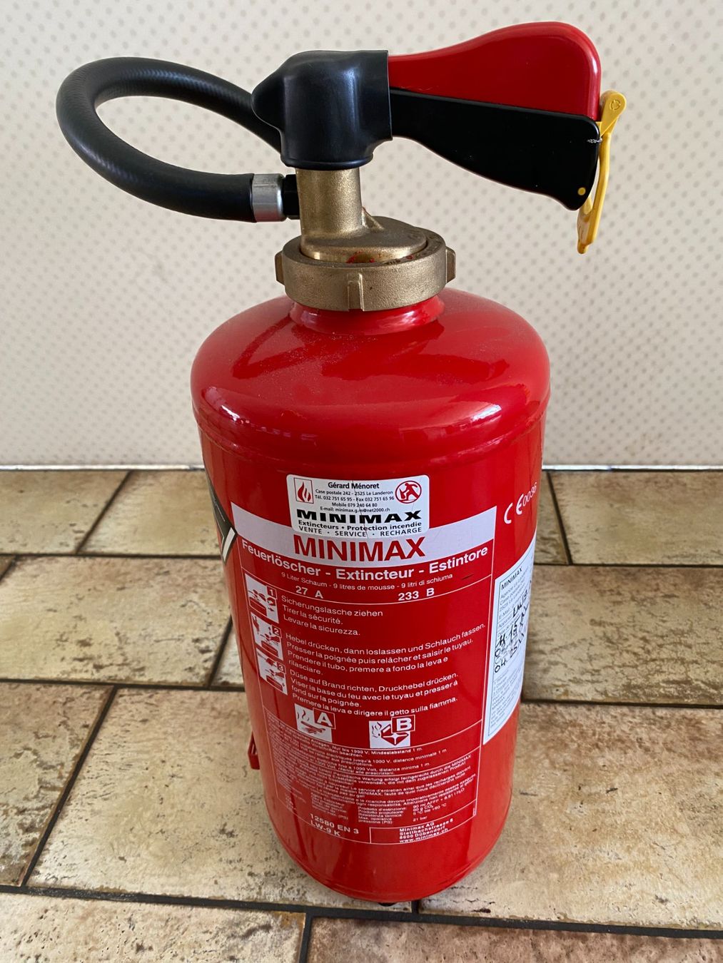 Estintori: EXTINCTEUR  MINIMAX 9L  mousse – Usato da Cortaillod venduto da cri_hw2g