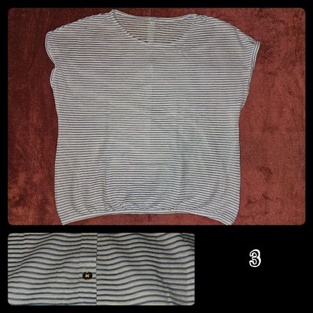 Shirt, hellblau-weiss gestreift, L, NEU