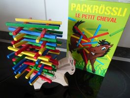 Stapel PACK-RÖSSLI 48 bunte Stäbchen. Geschicklichkeitsspiel
