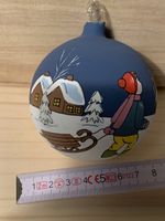 Handbemalte Weihnachtskugel Winterlandschaft 10cm 🎄🎅❄️☃️🎁