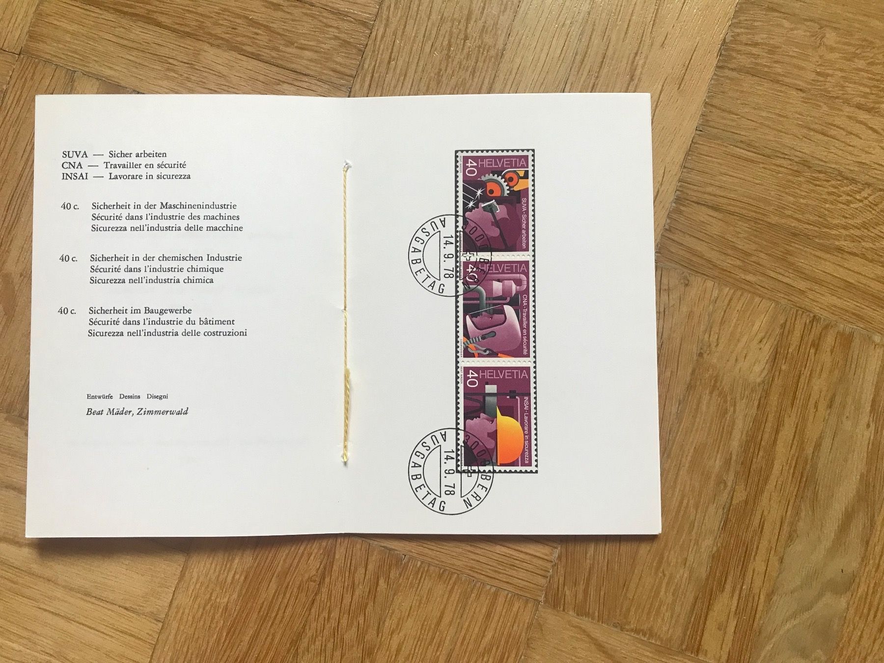 Tutti i francobolli: 1978, PTT Heftchen mit Abart! – Usato da stäfa venduto da brandy66 2