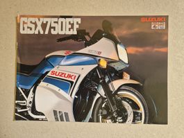 Original Suzuki Prospekt GSX750EF Motorrad Broschüre