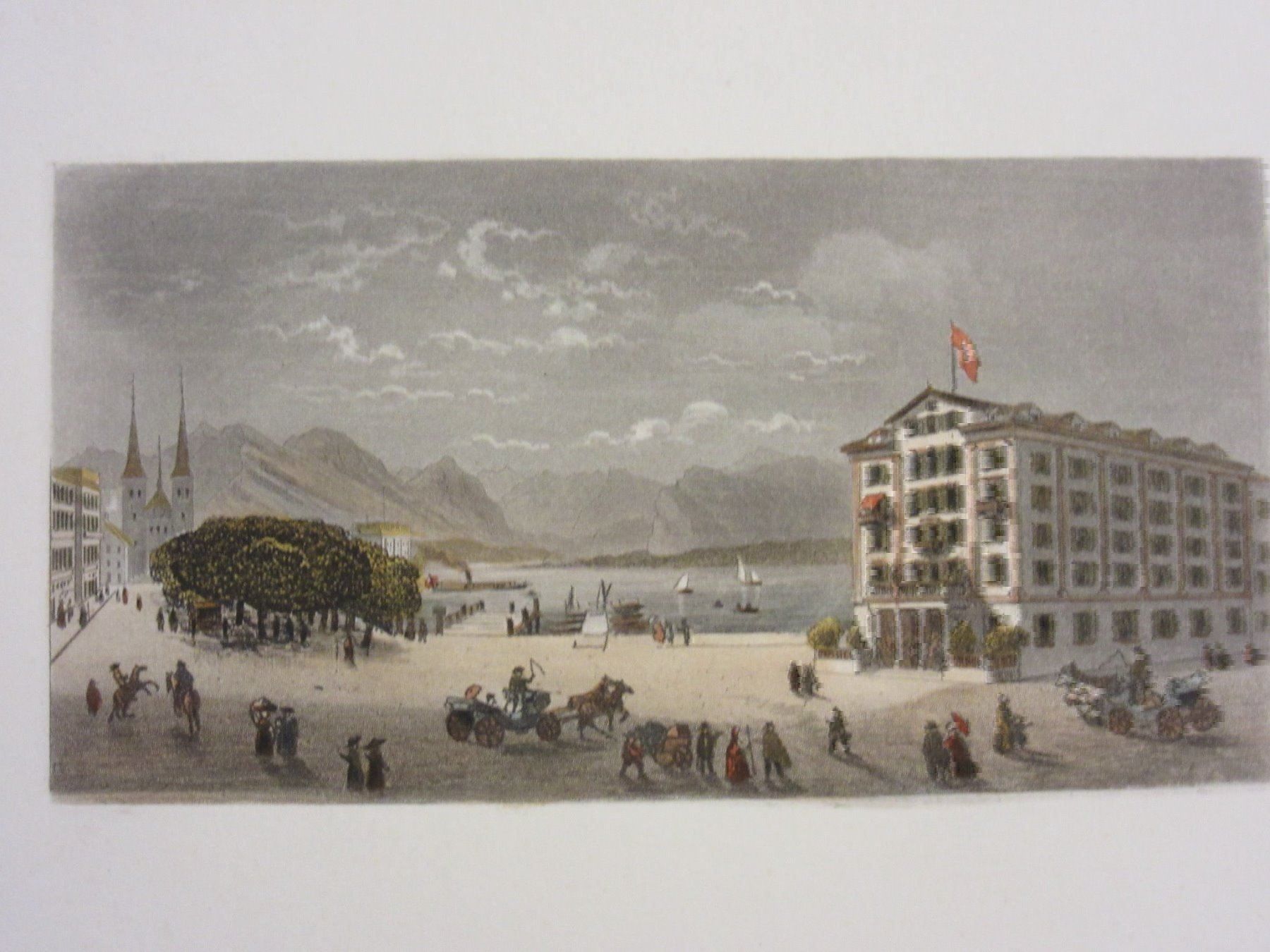 Gravures: LUZERN   STAHLSTICH KOLORIERT – D'occasion à Gersau par grafik-kunst