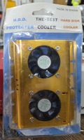 HDD Cooler - Goldener Festplattenkühler mit 2 Lüftern