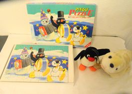 Pingu Puzzle, 63 Teile + Robby und Pingu Stofftier