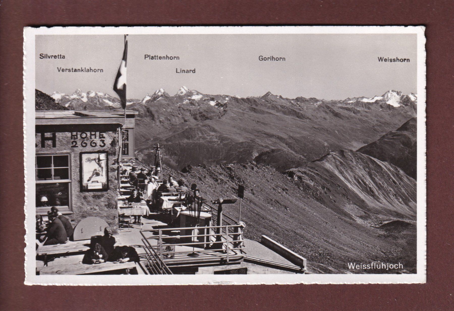 Cartoline postali: WEISSFLUHJOCH - 1948 – Usato da Pully venduto da nicecards