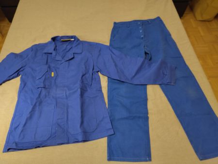 Bleu de travail ensemble pantalon et veste