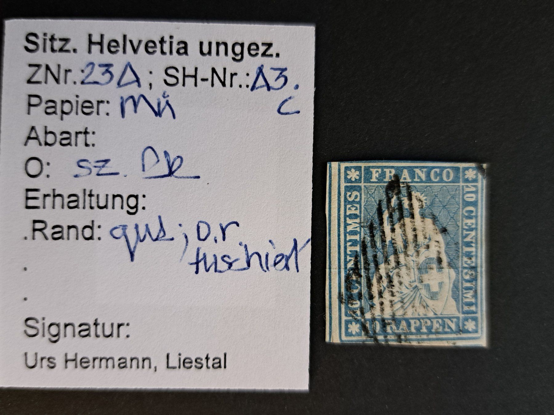 Tutti i francobolli: Strubel 23A mit Bestimmung – Usato da Bazenheid venduto da derdelorean01
