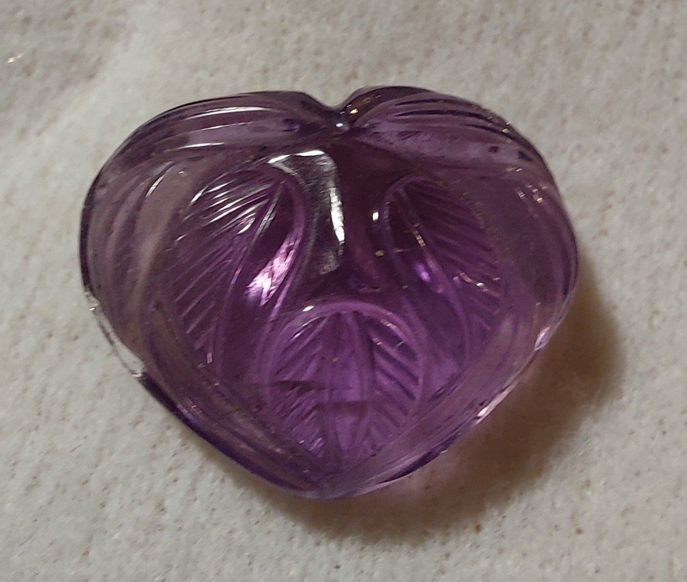 Pietre preziose: Amethyst-Herz mit Steingravur – Nuovo (secondo la descrizione) da Klingnau venduto da Tamina5 1