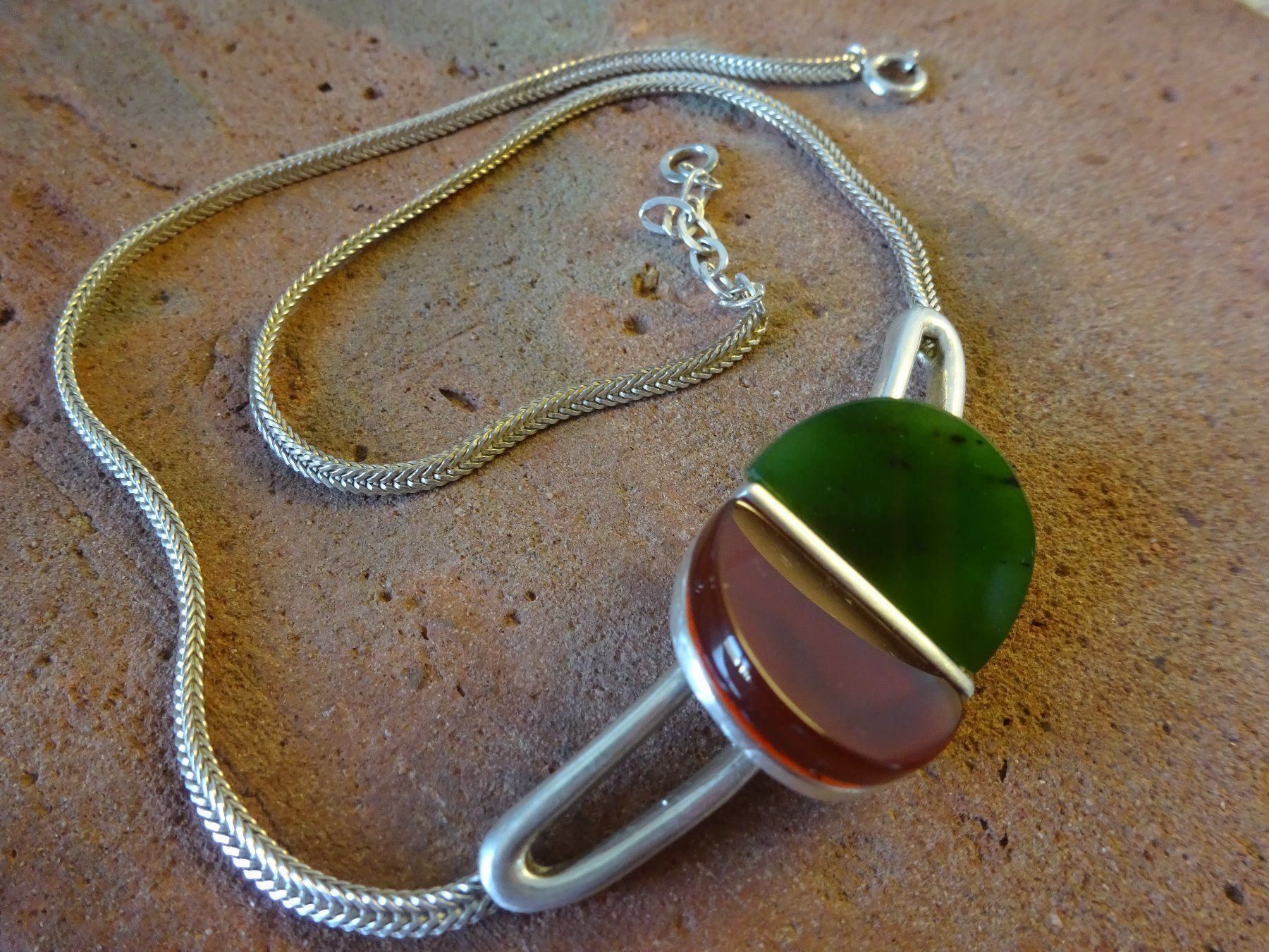 Catenine: Kette Jade Karneol / 925 Silber – Usato da Esslingen venduto da FetteSchnecke 3