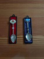 Kanada:  2 Souvenirlöffel versilbert (Vancouver und Toronto)