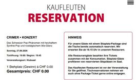 Crimer Konzert Kaufleuten 27.09.2026 1 Ticket