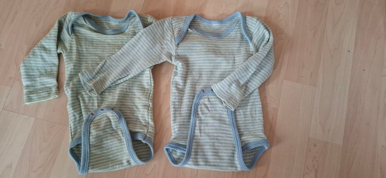 Pagliaccetti: 2 Bodys, Strampler, Babys, 62/68, (Wolle Seide?) – Usato da Malix venduto da jul_7nhn