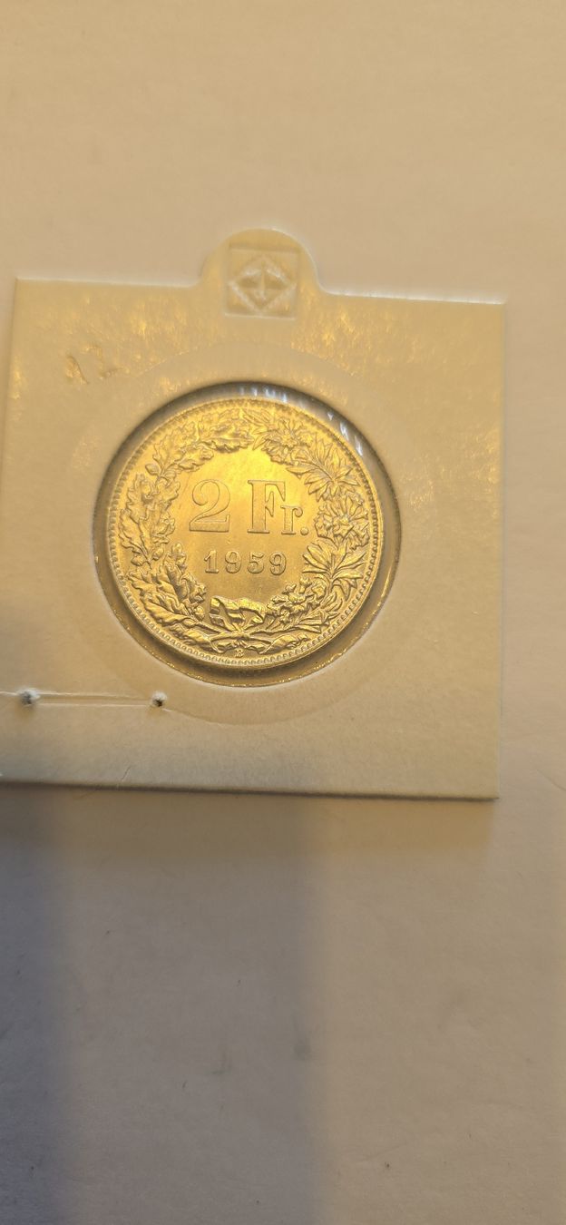 Toutes les monnaies: piece 2chf 1959 UNZ – Neuf avec emballage d'origine à Fribourg par yan_z5fr