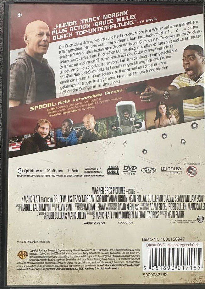 Tutti i DVDs: Cop Out - Top Zustand! – Usato da Beringen venduto da Mantafisch1 1
